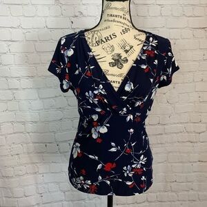 Chaps | Floral blouse size medium